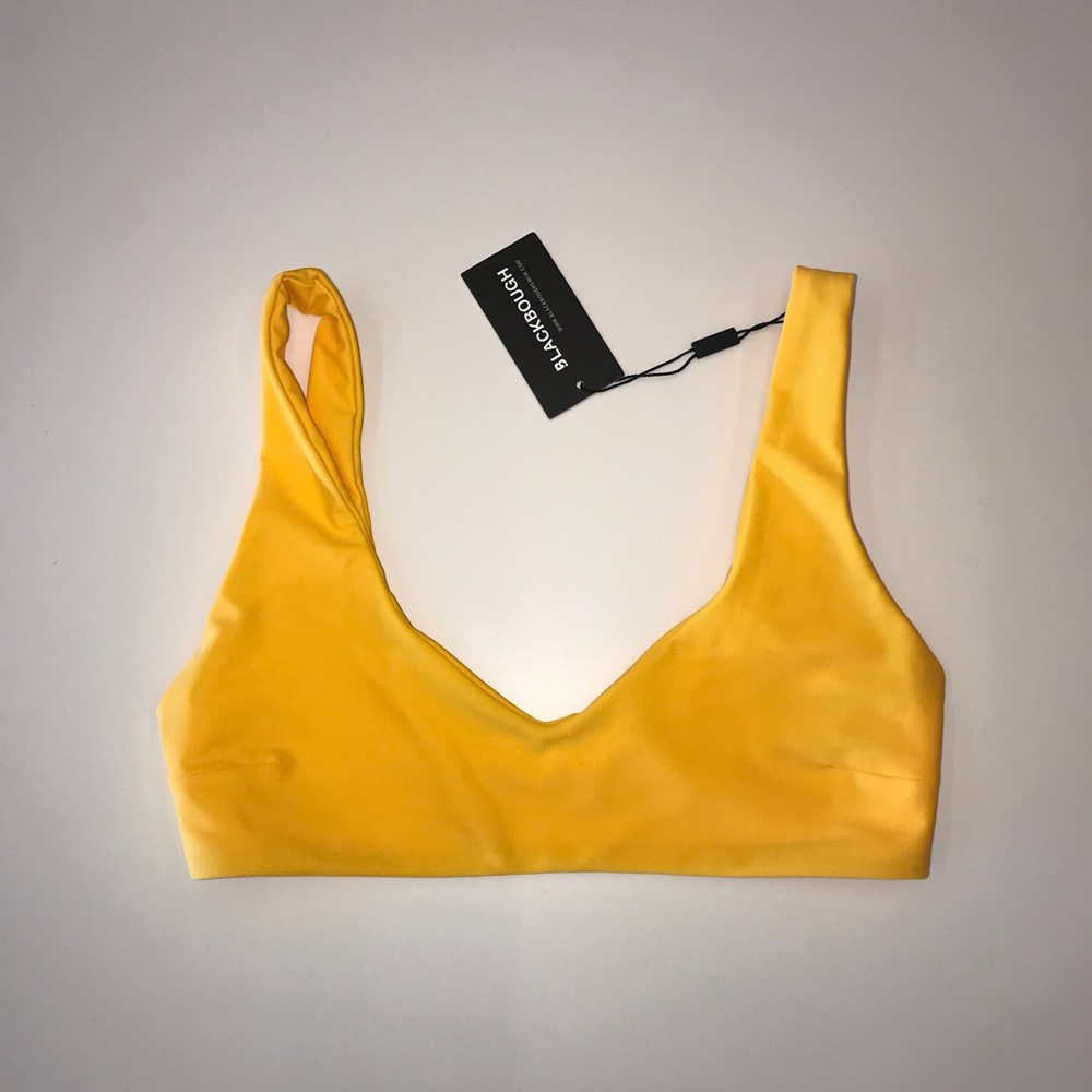 Yellow Blackbough Bikini Top